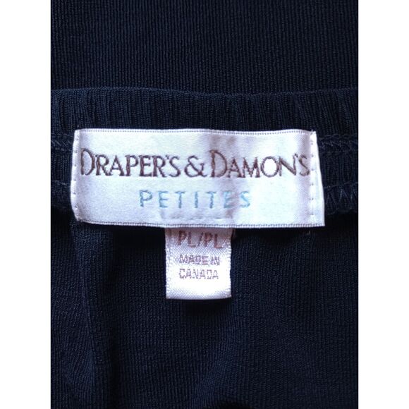 Draper's & Damon's Petites, Canada Women's PL Black Stretch Midi Skirt, Vtg. - Picture 5 of 7